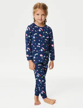 2pk Pure Cotton Unicorn Pyjama Sets