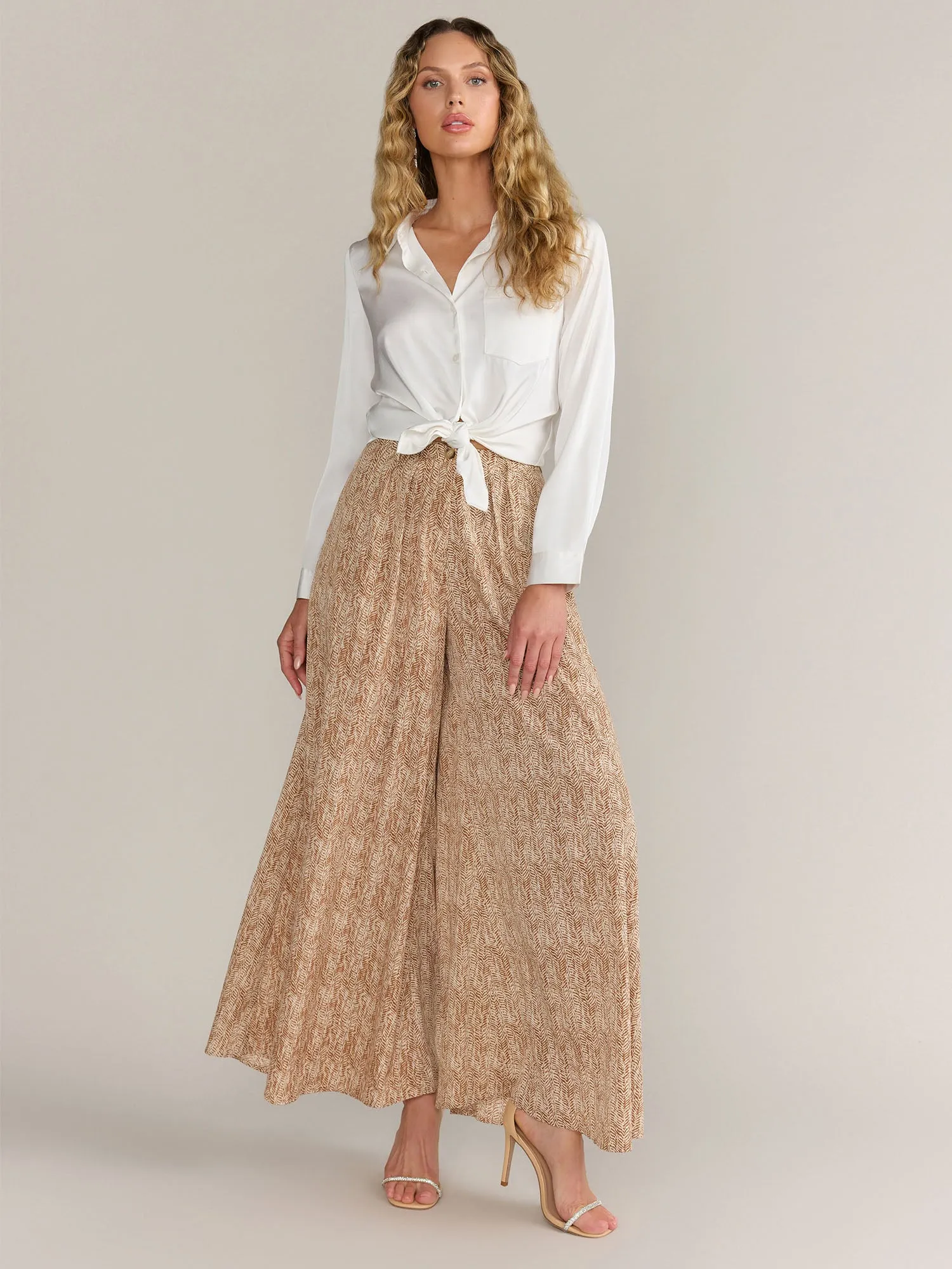 Aakaa High Rise Printed Wide Leg Pant - Brands We Love