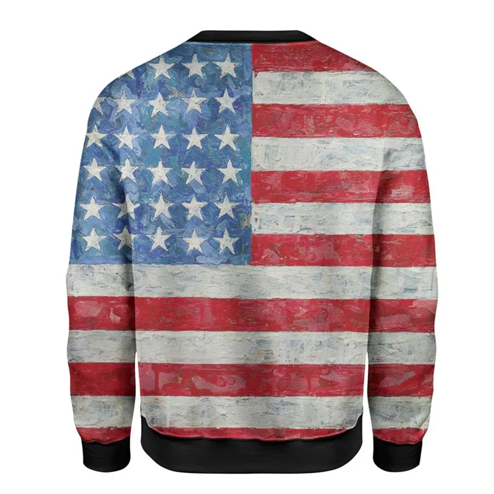 American Flag Printed Sweatshirt