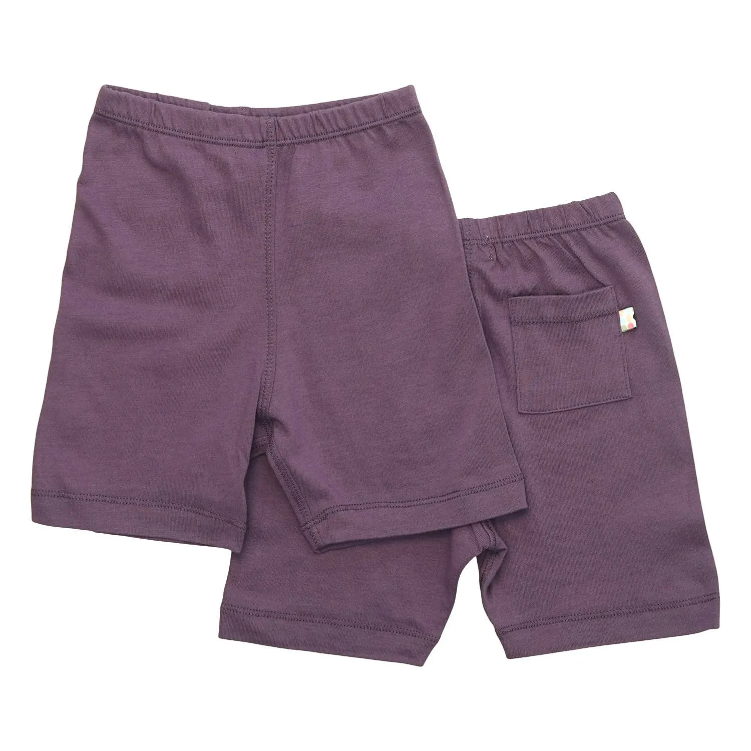 babysoy Inc - Basic Comfy Shorts - Eggplant