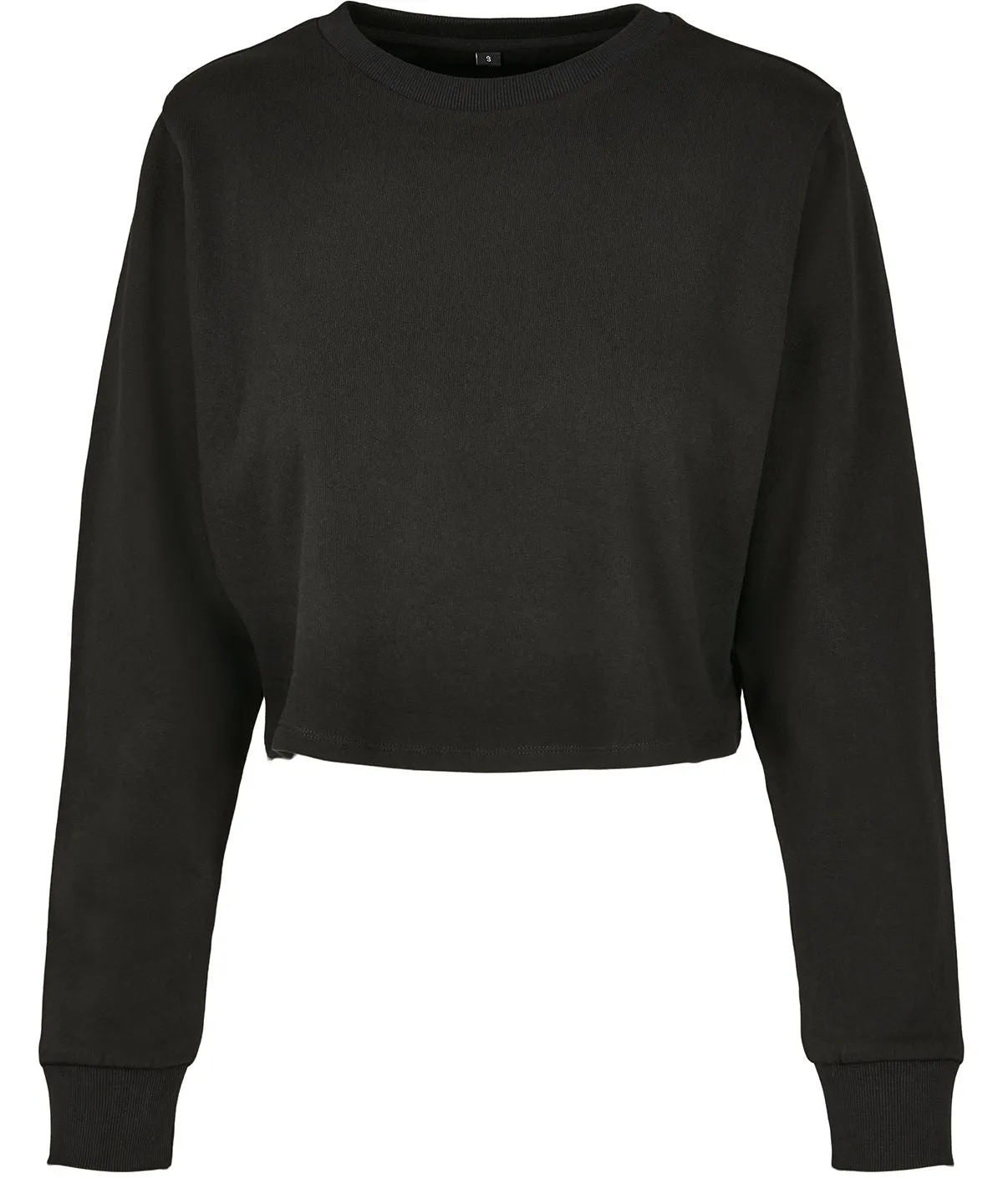 Black - Women’s terry cropped crew