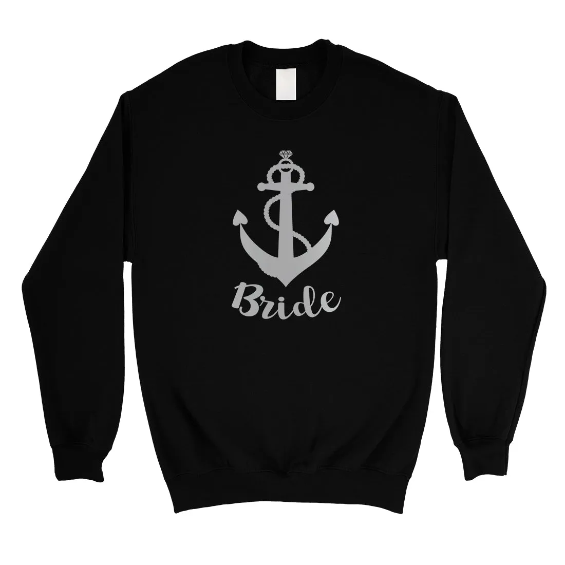 Bride Crew Anchor-SILVER Unisex Crewneck Sweatshirt Playful Cool