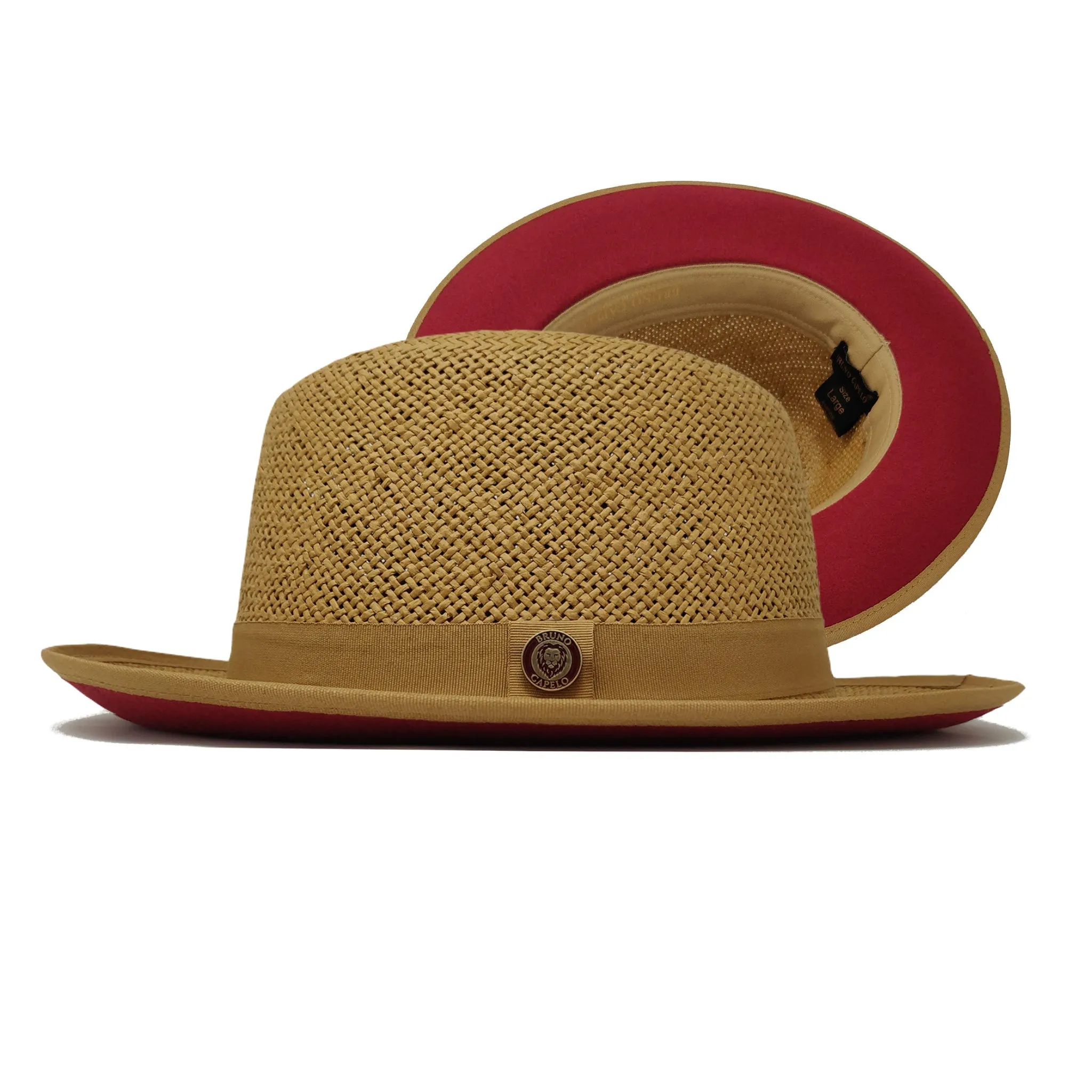 Bruno Capelo Empire Straw Red Bottom Fedora