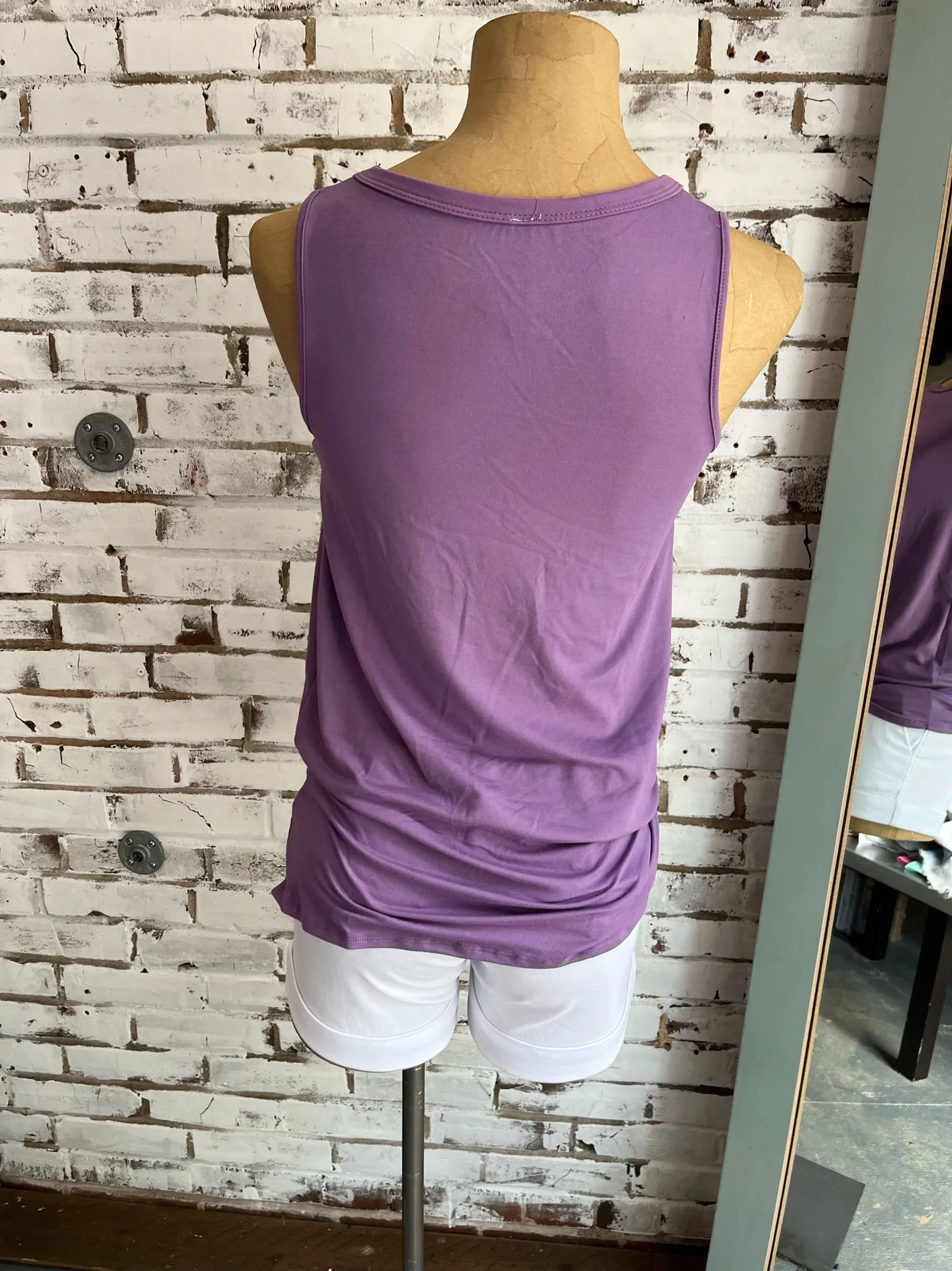 Carlos Twist Tank in Plum