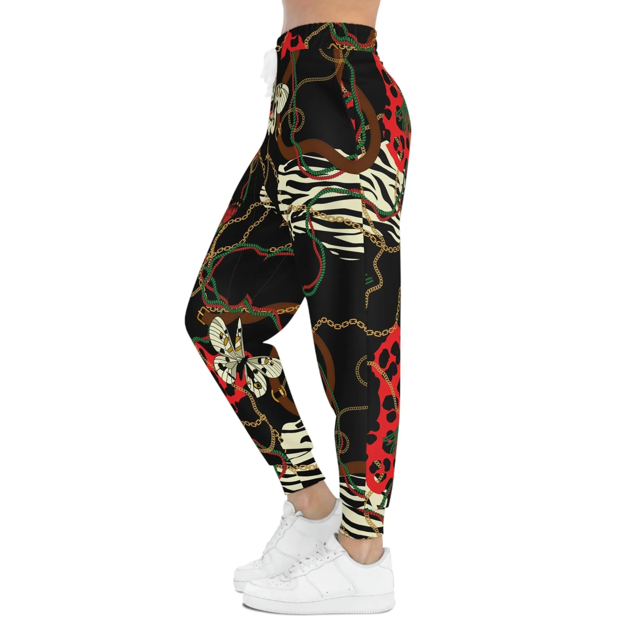 Chic Luxe Gold Chain Jogger Pants for Active Lifestyle