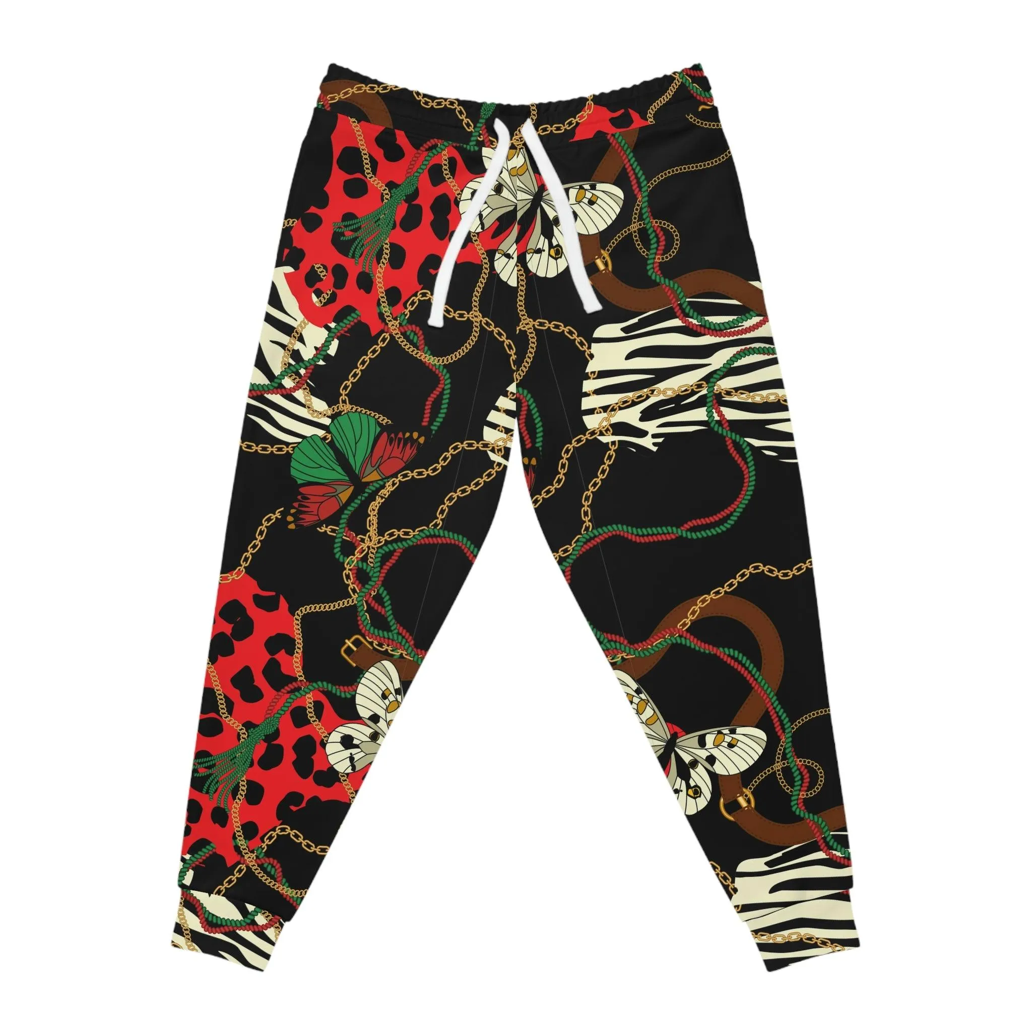 Chic Luxe Gold Chain Jogger Pants for Active Lifestyle