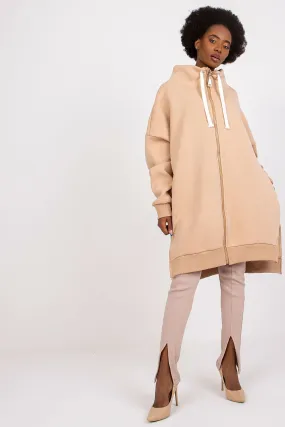 Chic Side-Slit Zip-Up Hoodie for Women