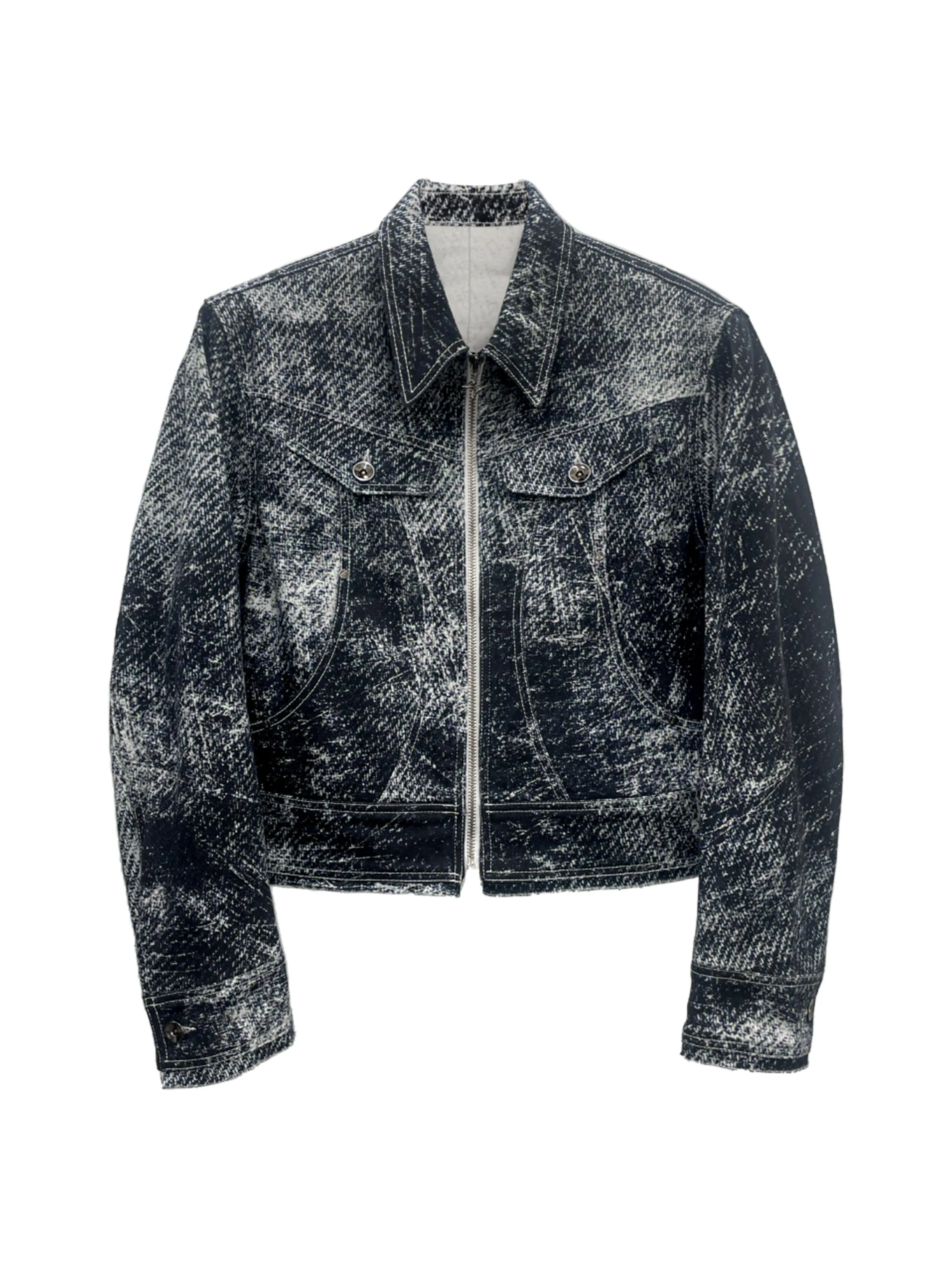 Denim printed jacket