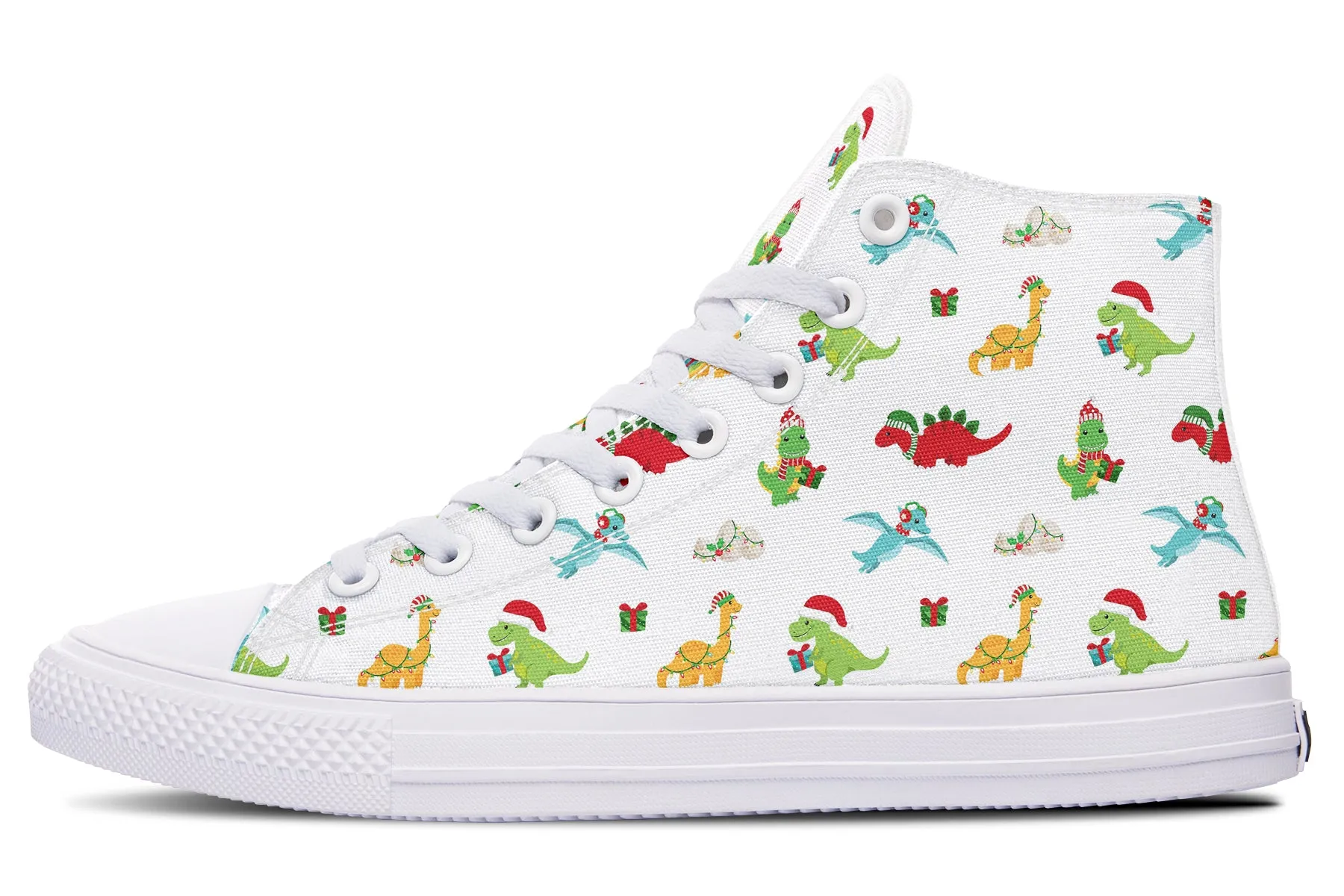 Dino Christmas High Tops