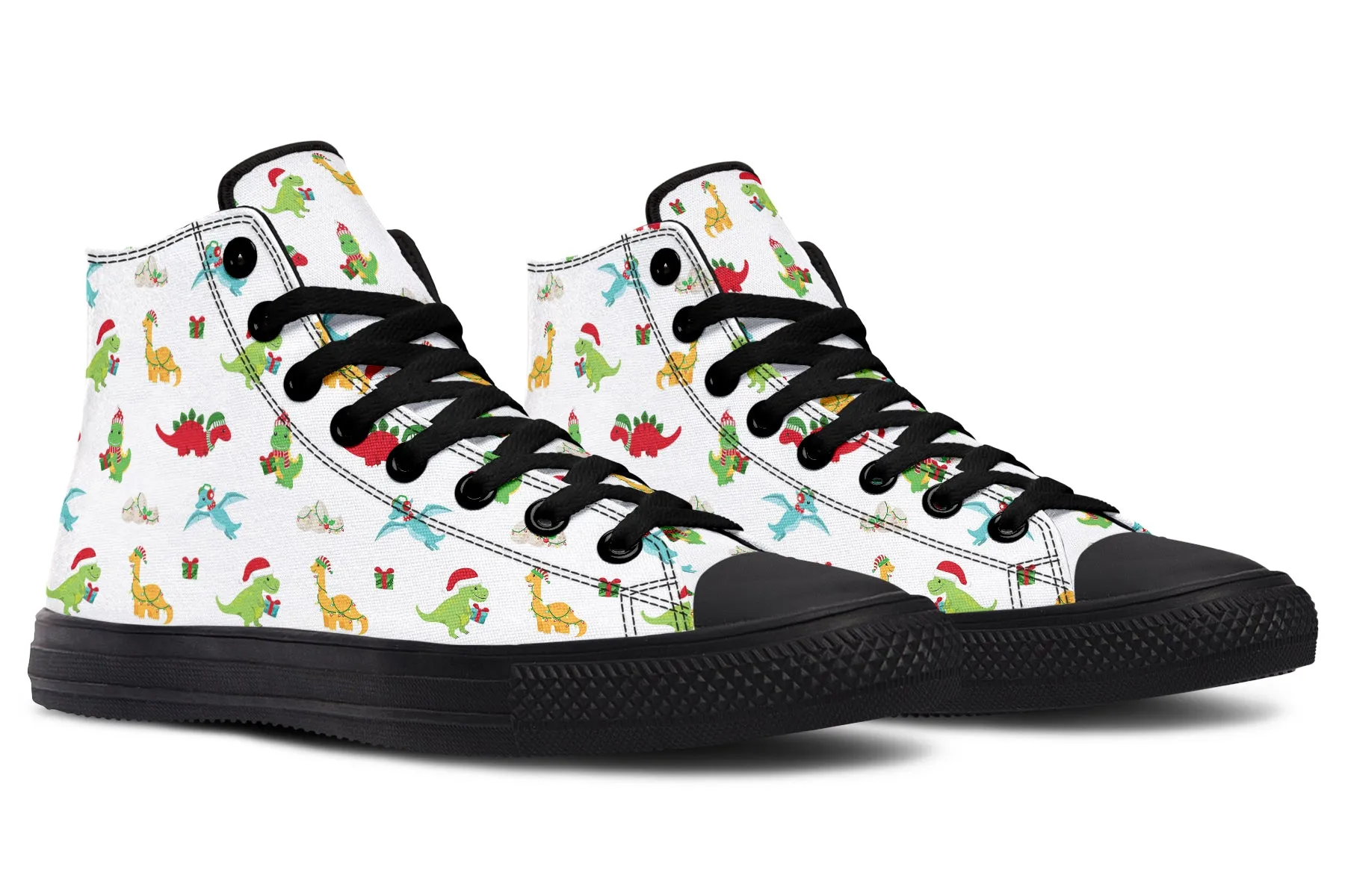 Dino Christmas High Tops