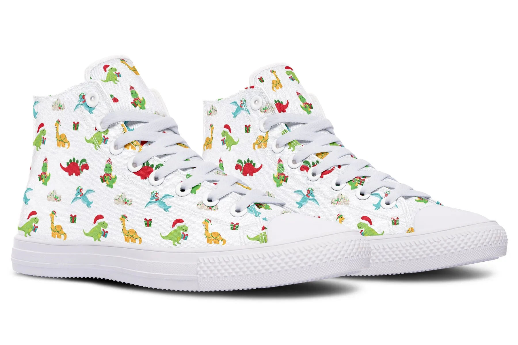 Dino Christmas High Tops