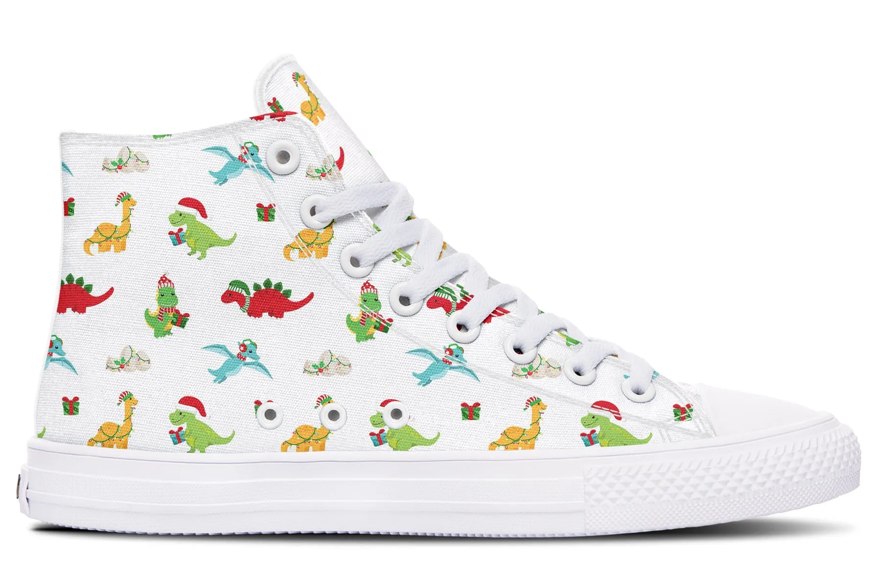 Dino Christmas High Tops