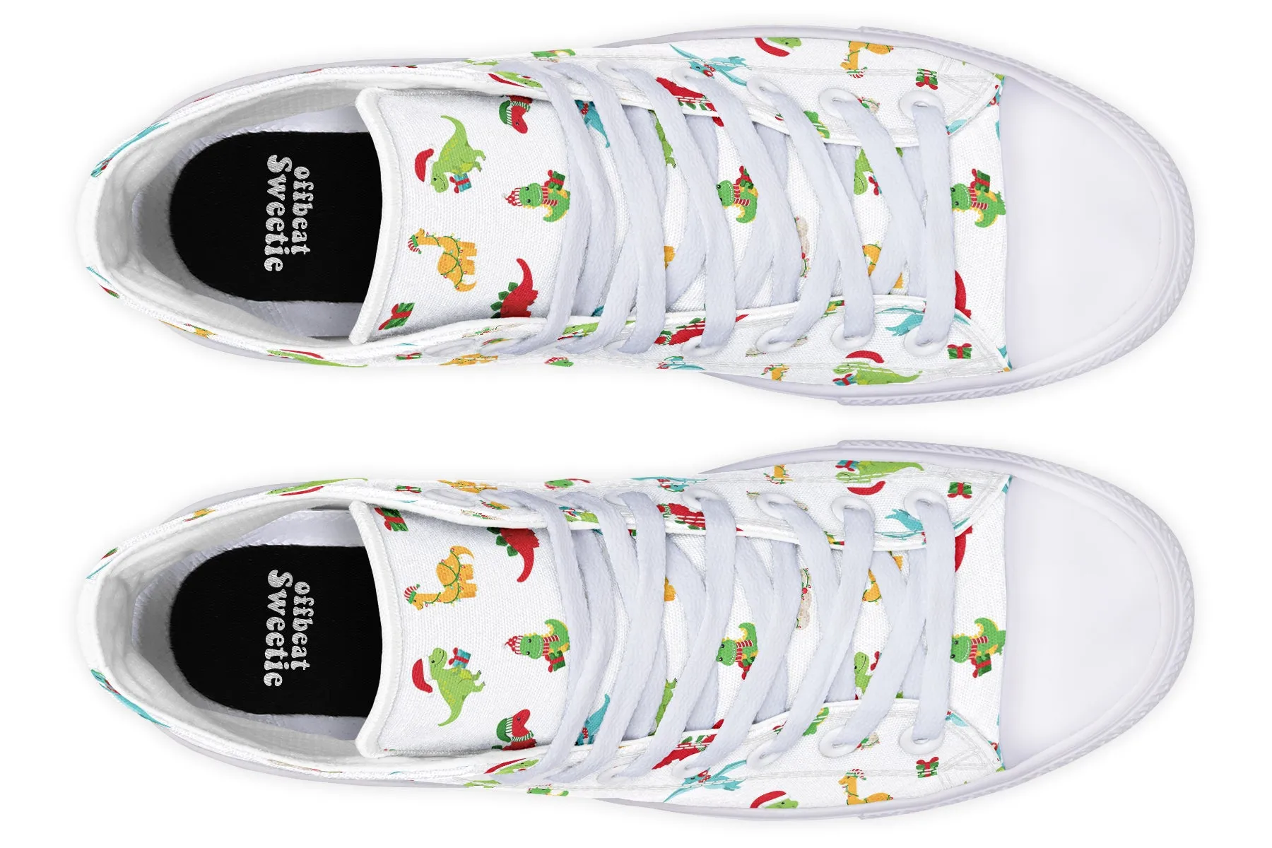 Dino Christmas High Tops