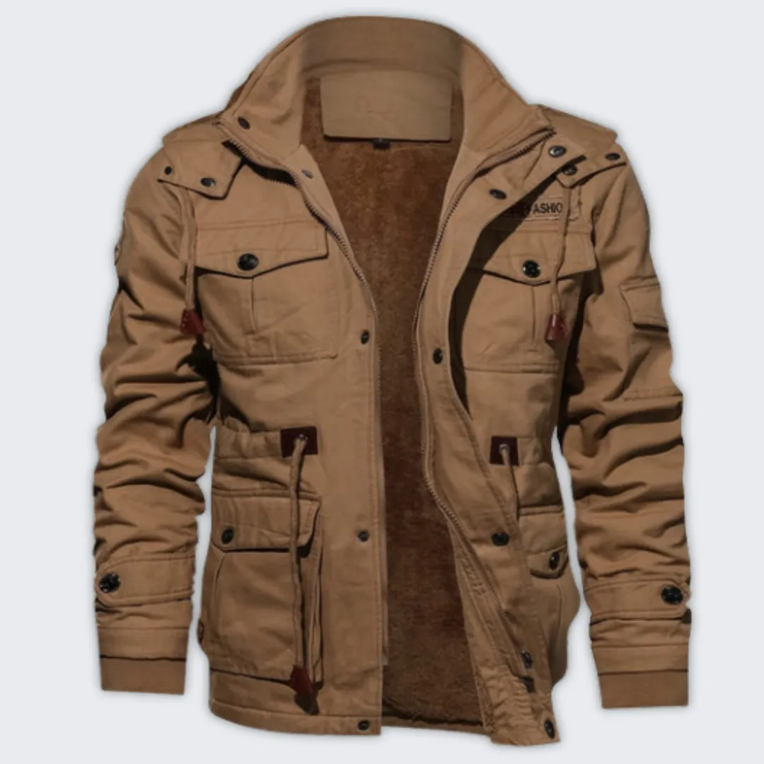 Elegant Men's Commander Coat | Premium Leather Outerwear