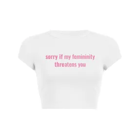 Feminine Power Crop Top Baby Tee