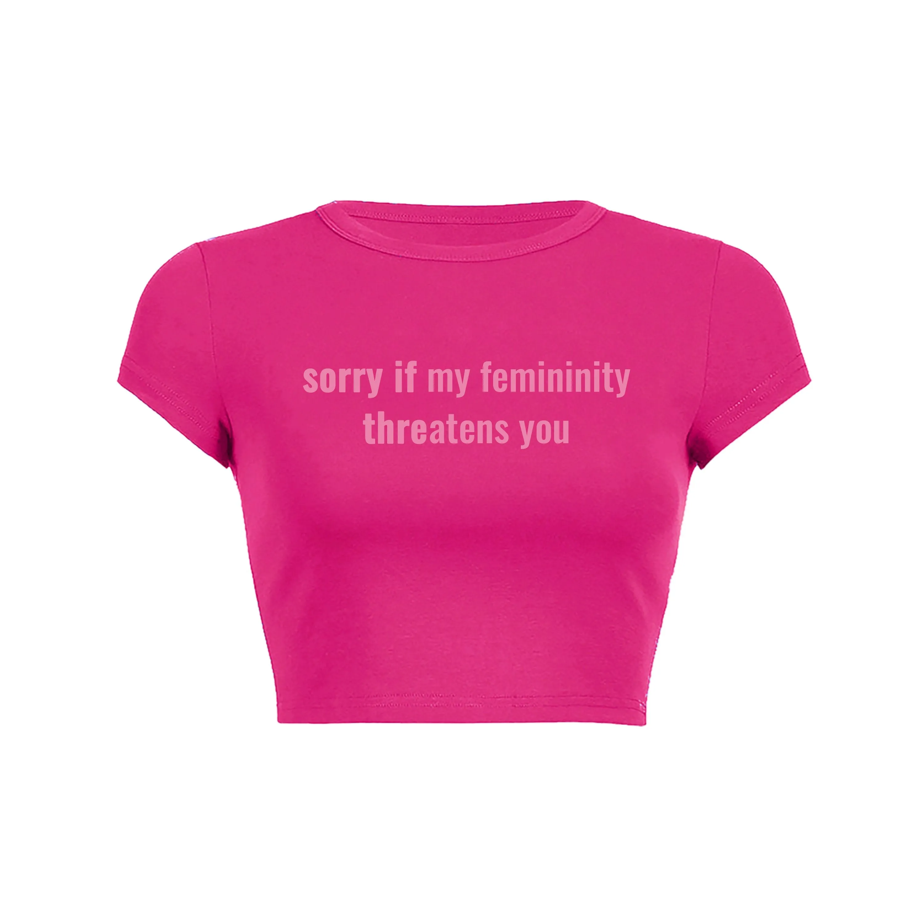 Feminine Power Crop Top Baby Tee