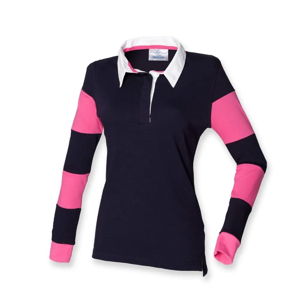 Front Row Ladies T-Shirt Long Sleeve Slim Fit Rugby Womens FR103