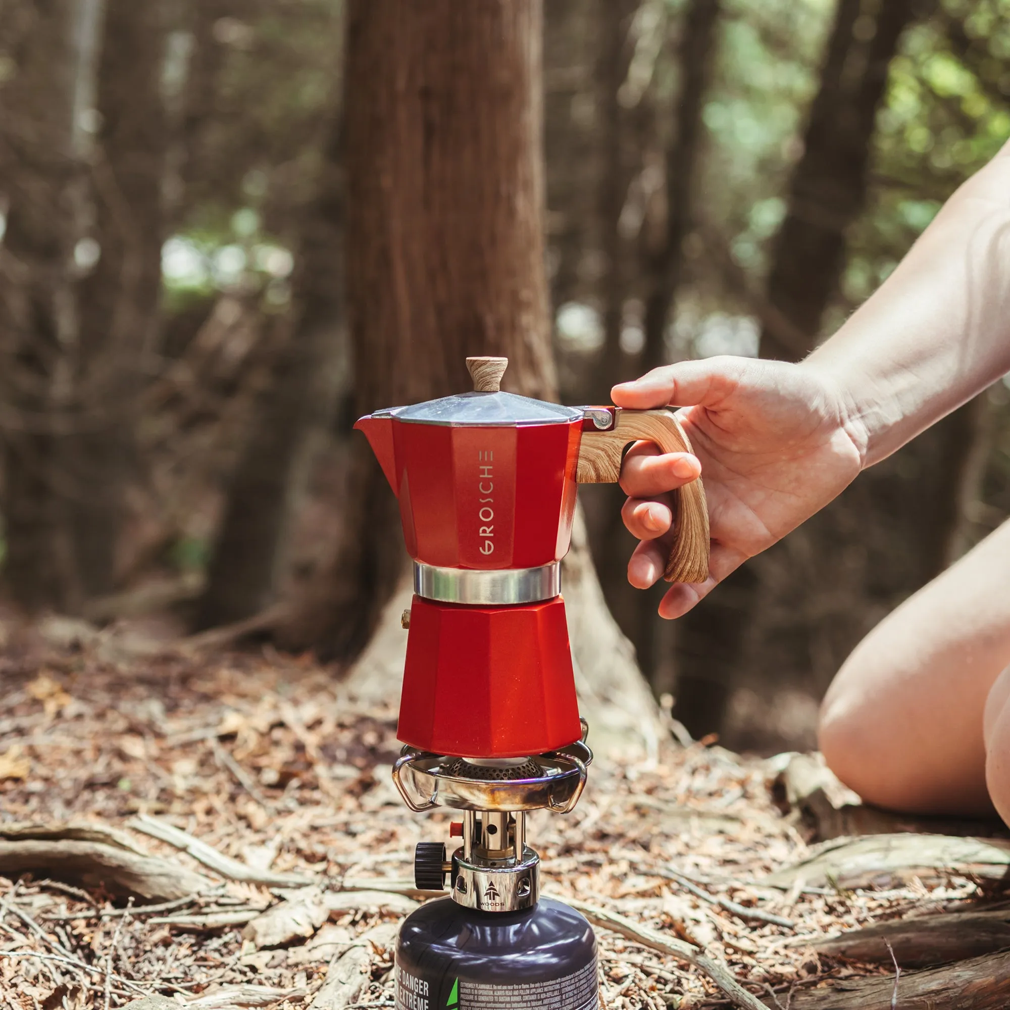 GROSCHE MILANO Stovetop Espresso Maker - Red, Available in Multiple Sizes - Pack of 4