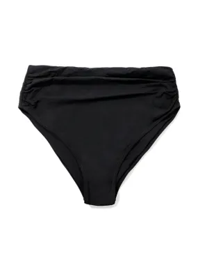 High Rise Cheeky Swimsuit Bottom Black