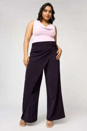 Imperial Purple Curve Pareo Korean Pants