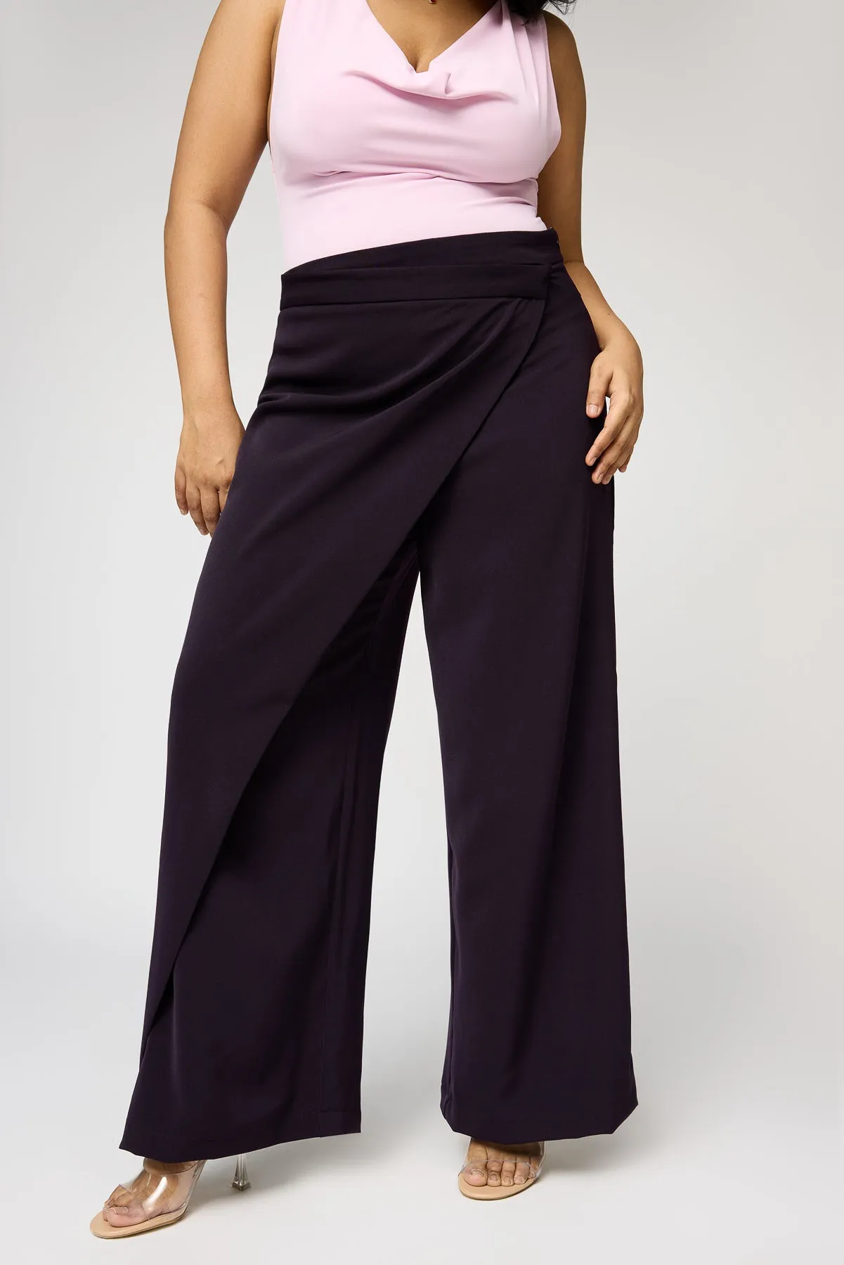 Imperial Purple Curve Pareo Korean Pants