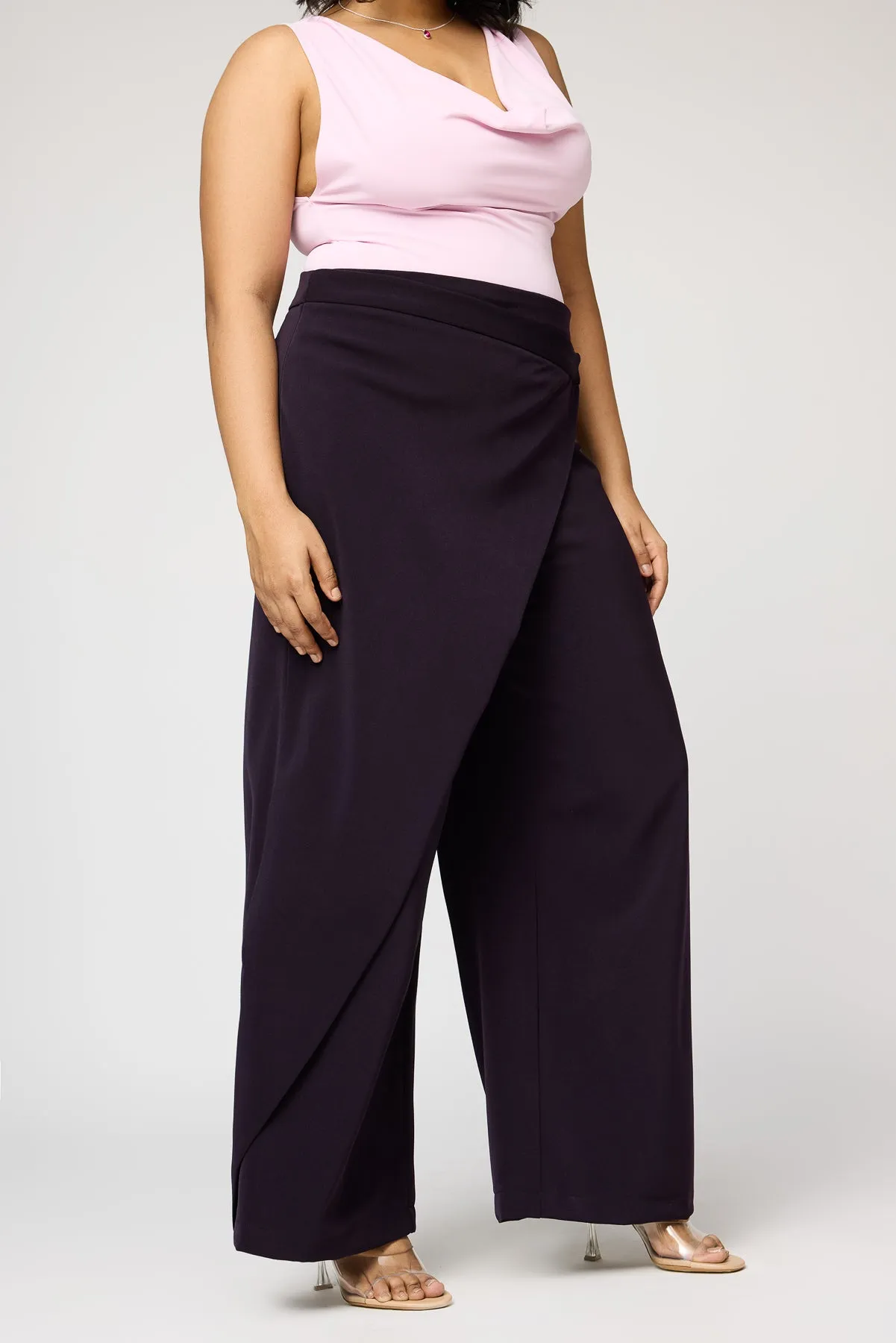 Imperial Purple Curve Pareo Korean Pants