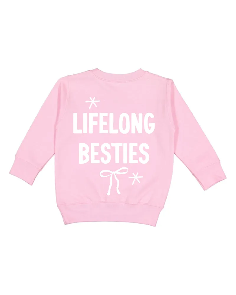 Lifelong Bestie,  Mommy & Me Sweatshirts - Pink Trendy Sweatshirt