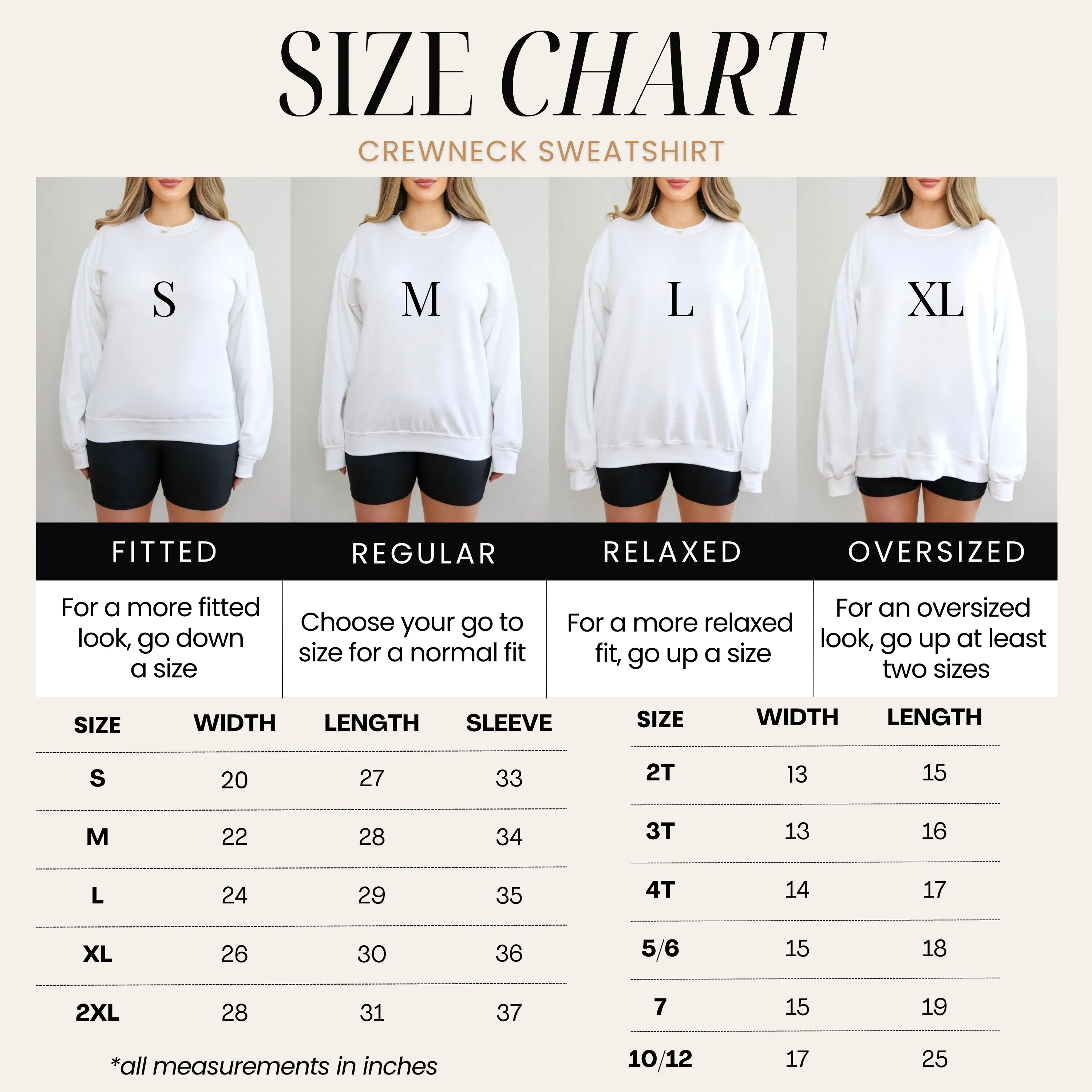 Mother & Son Sweatshirts -White Crewneck Letter Graphic, Oversized