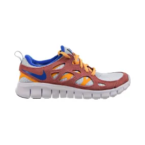 Nike Free Run 2 (GS) Big Kids' Shoes Aura-University Gold-Canyon Rust-Game Royal