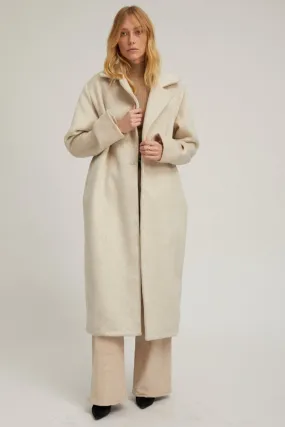 Off White Wool Cashmere Classic Coat