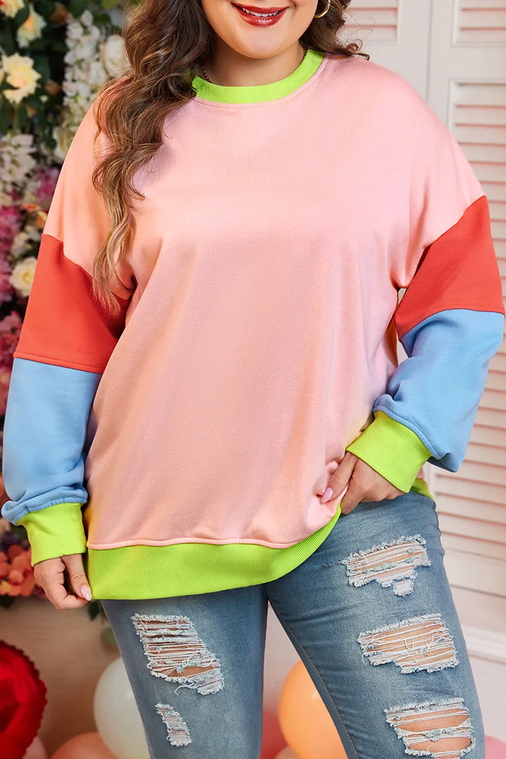 Plus Size Crew Neck Sweatshirt