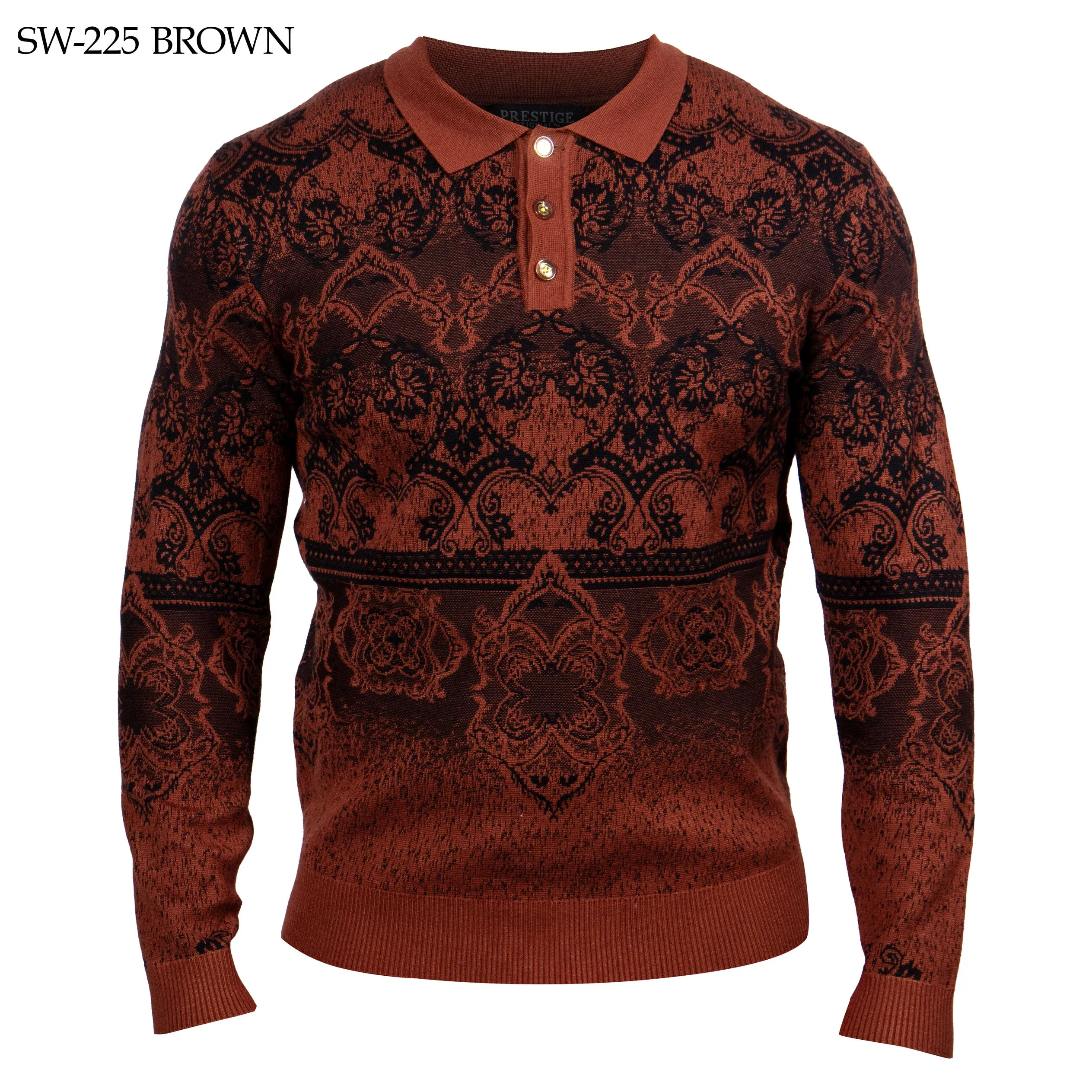 Prestige Polo Sweater JGOR BROWN SW-225