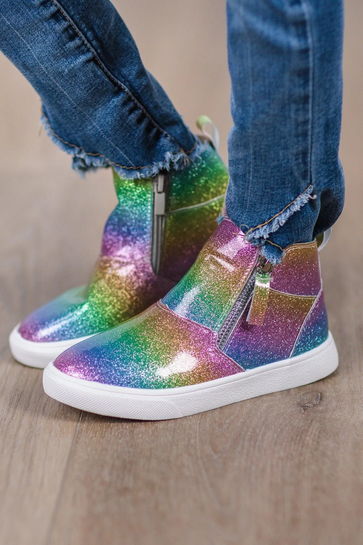 Rainbow Glitter Booties