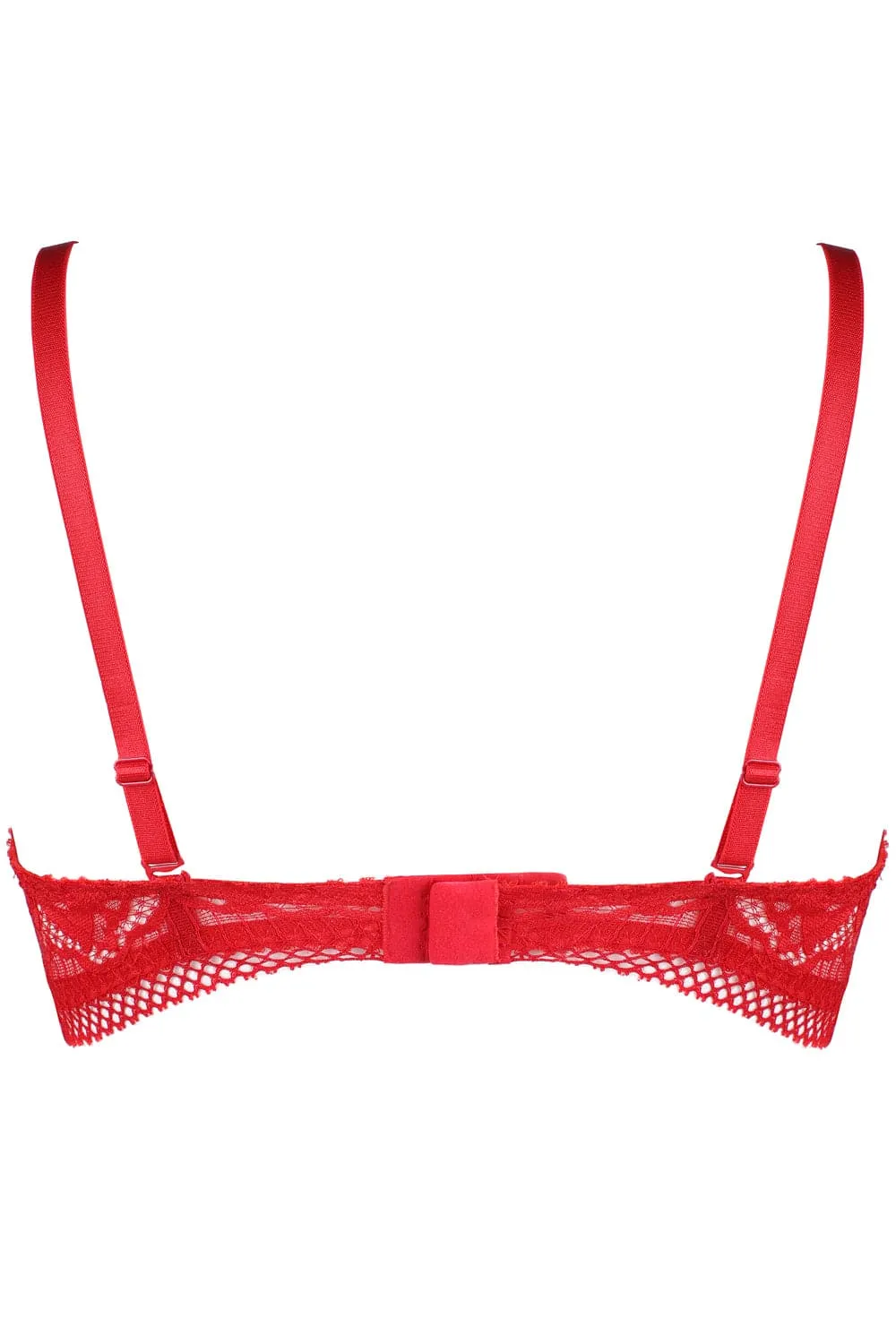 Rock DJ Balconette Bra in Red