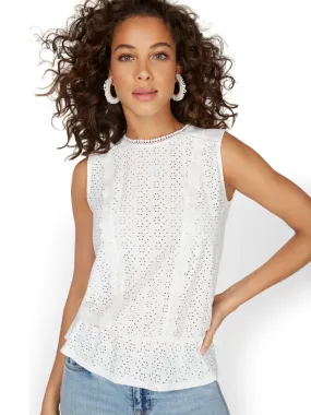 Ruffle Eyelet Top - Lily & Cali