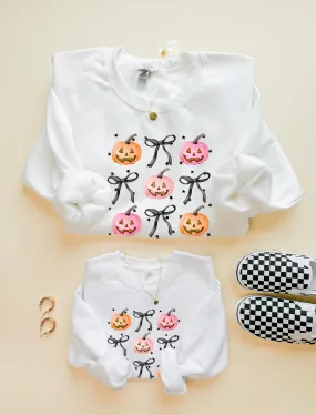 Spooky and Cute Pumpkin Mama and Mini Sweatshirt