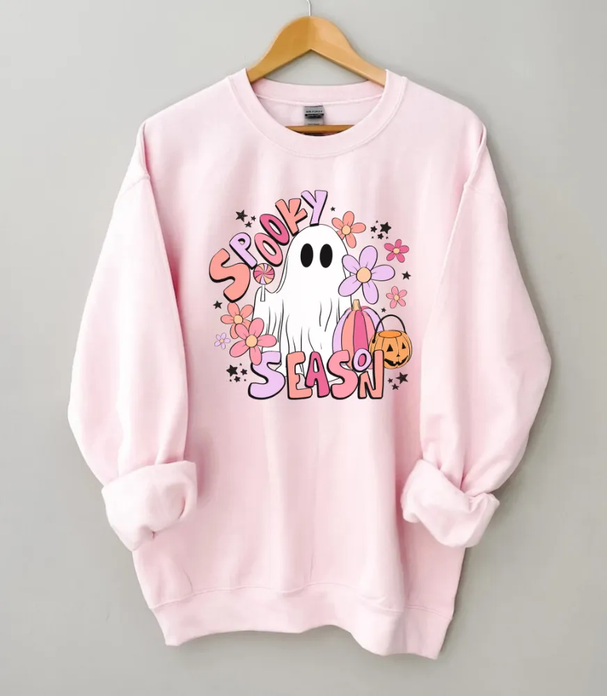 Spooky Season Sweatshirt | Pink Halloween Sweatshirt