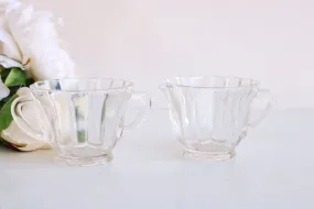 Vintage Glass Sugar and Creamer Set