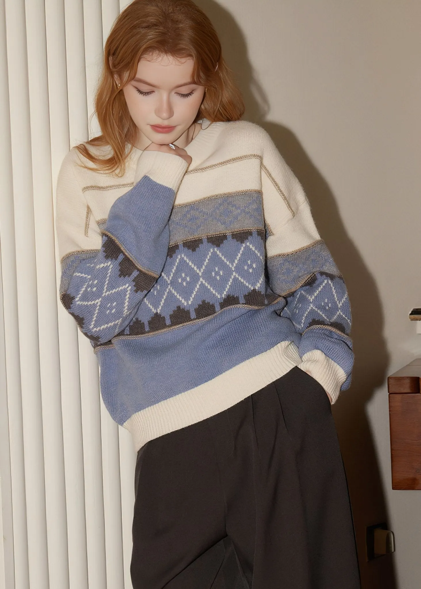 WINTER PASTEL JACQUARD SWEATER