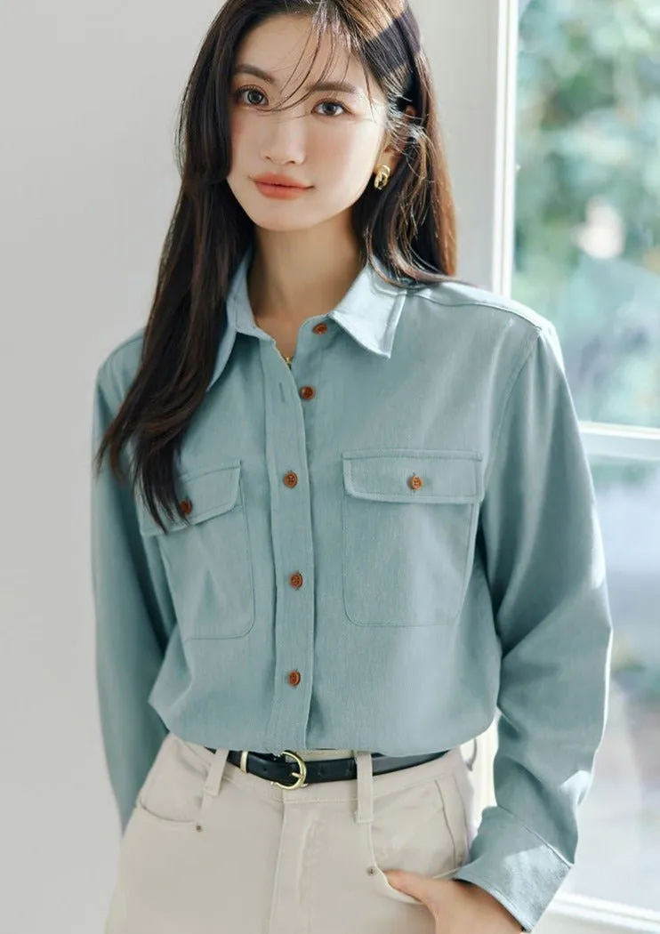 WORK BLUE DENIM LONG SLEEVE SHIRT