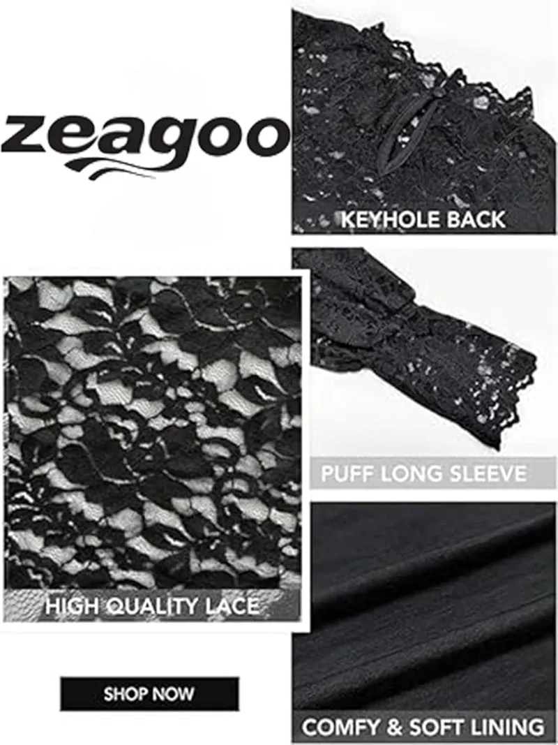 Zeagoo Lace Tops  with Separable Camisole Sexy Blouses Shirts 2 PCS Set